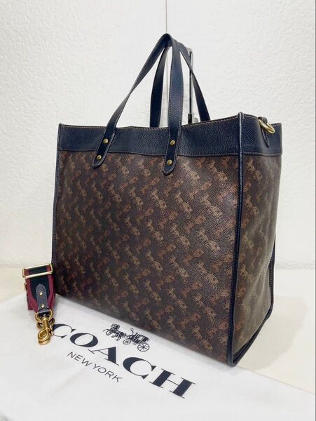 【美品】定価9.7万 コーチ メンテ済み COACH メンズ ビジネス 2way レザー バッグ ブリーフケース ショルダー 本革