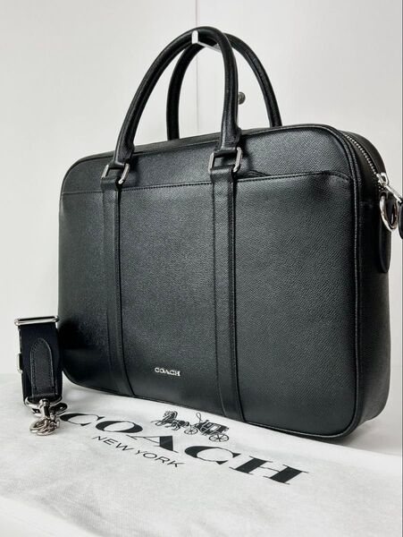 【極美品】定価11万 コーチ メンテ済み COACH メンズ ビジネス 2way バッグ ブリーフケース ショルダー レザー