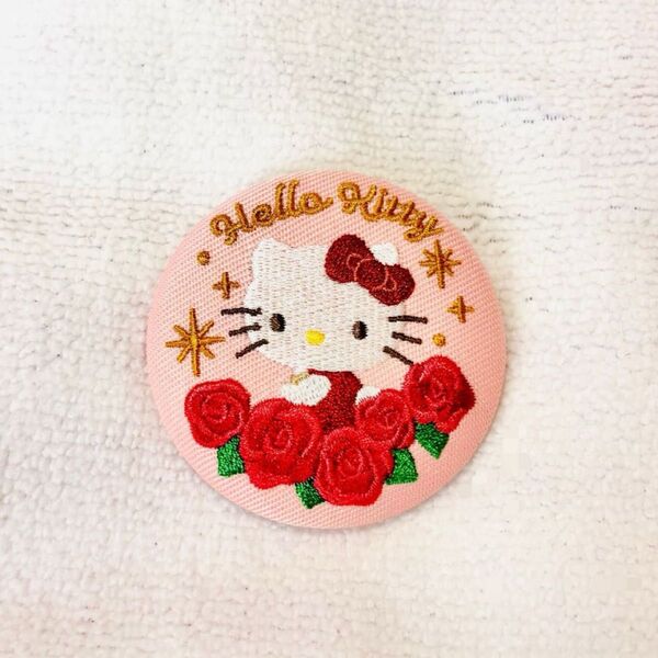 サンリオキャラクターズ トレーディング 花言葉 刺繍缶バッジ ハローキティ 幸せな日々 サンリオ Sanrio キティちゃん