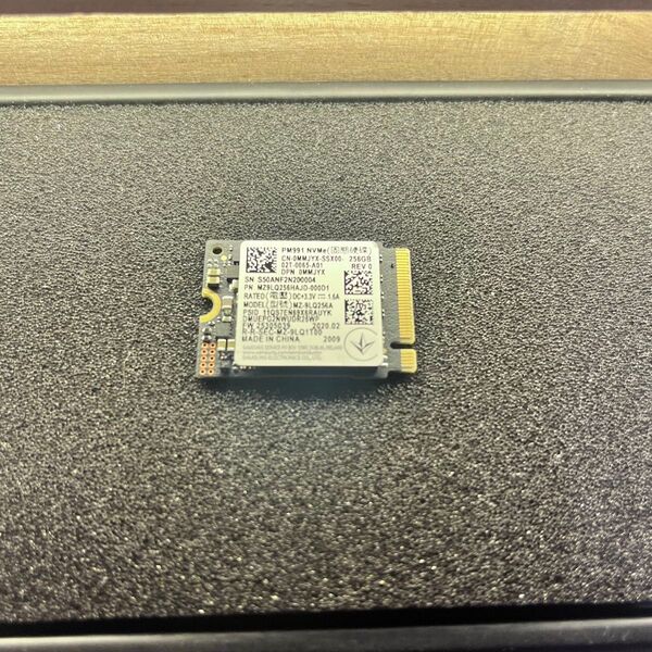 Samsung PM991 256GB NVMe M.2 SSD 2230 動作確認済み/使用時間3073h
