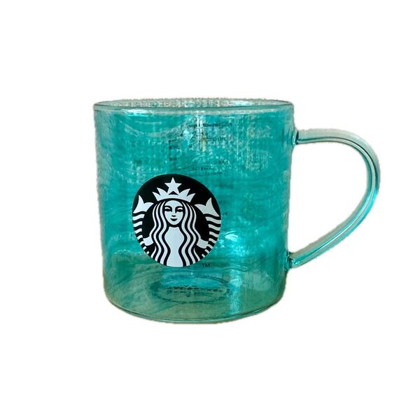 スターバックス 耐熱グラスカップ グリーン系