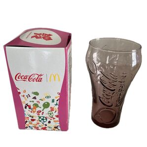 コカ・コーラ×マクドナルド 長野オリンピック記念グラス パープル系 未使用に近い