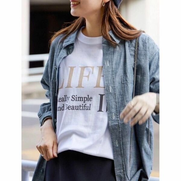 【23AW】JOURNAL STANDARD/ジャーナルスタンダード LIFEロゴ ロングTシャツ