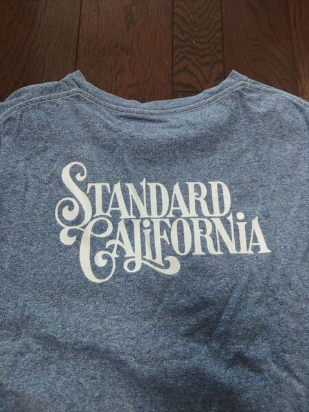 スタンダードカリフォルニア Tシャツ ポケT M グレー 青 水色