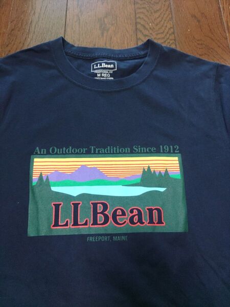L.L.Bean Tシャツ M ネイビー ボックスロゴ