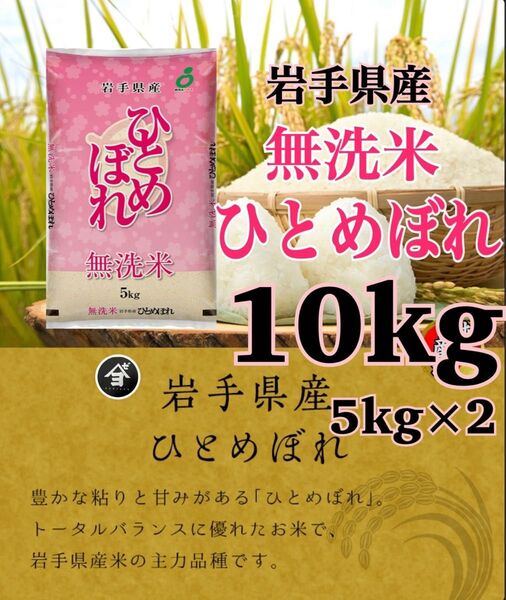 米 白米 精米【令和6年産岩手県産ひとめぼれ10kg】5kg×2 岩手の代表品種でございます♪モチモチ柔らか♪