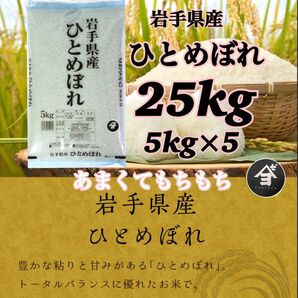 米 白米 精米【令和6年産岩手県産ひとめぼれ25kg】5kg×5 岩手の代表品種でございます♪モチモチ柔らか♪
