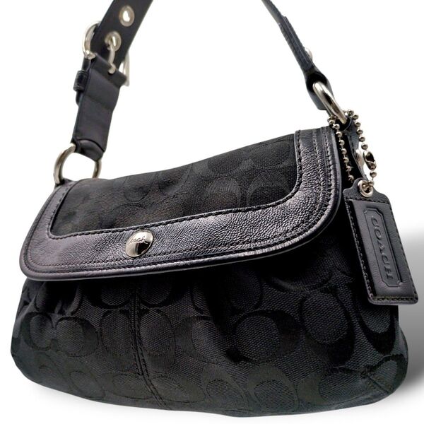 COACH トートバッグ 肩掛け ミニバッグ コーチ シグネチャー 0907