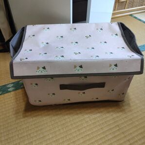 猫柄キャンバス収納ボックス