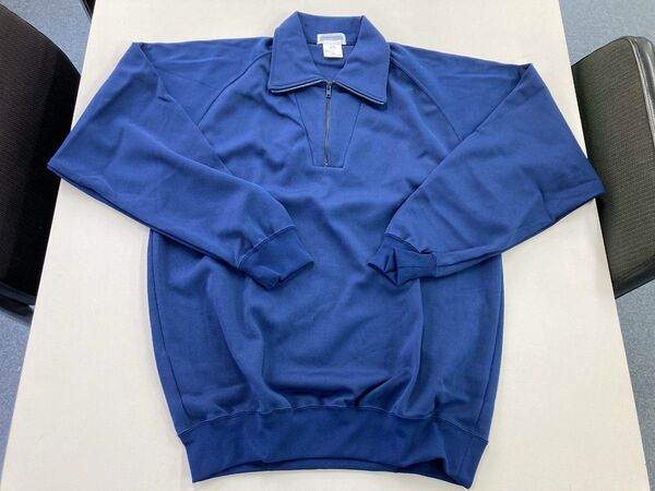 体操服 ジャージ上着 紺 半チャックプルオーバー 3L