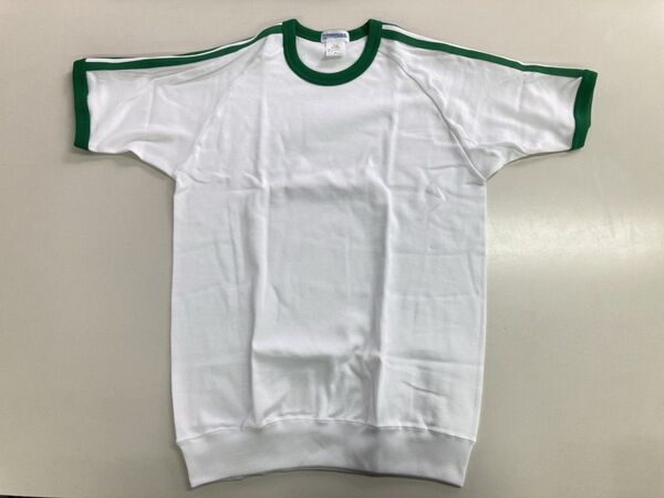 体操服 半袖シャツ 2本ライン ローレルグリーン 130