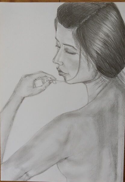 鉛筆画 美人画 人物画