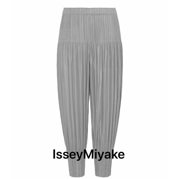 【限定商品】 ISSEY MIYAKEのプリーツジョガーパンツ ライトグレー XS