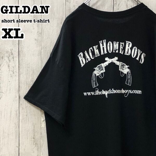 ギルダン US アメリカ古着 バックホームボーイズ ミュージック両面プリント 半袖Tシャツ XL