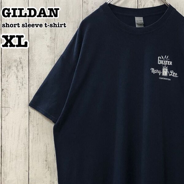 ギルダン US アメリカ古着 企業プリント 半袖Tシャツ XL
