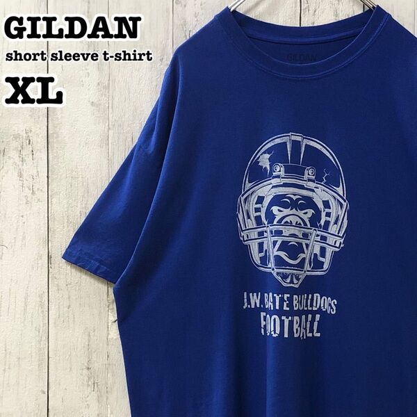 ギルダン US アメリカ古着 フットボール チーム 両面プリント 半袖Tシャツ XL