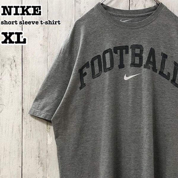 ナイキ US アメリカ古着 フットボール プリント 半袖Tシャツ XL