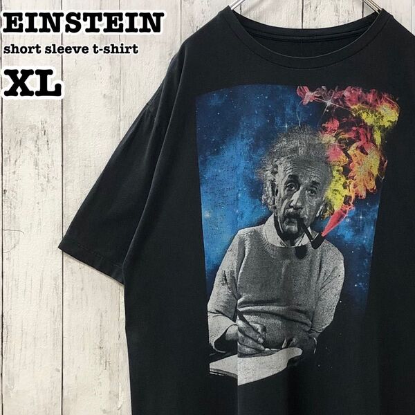 アインシュタイン US アメリカ古着 人物 プリント 半袖Tシャツ XL