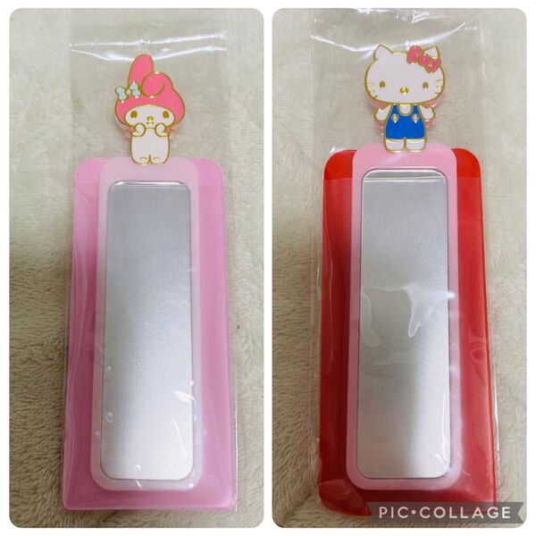 サンリオ キティ コンパクトミラー 鏡 赤 新品 Sanrio マイメロディ