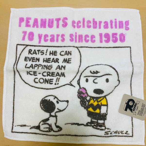 スヌーピー PEANUTS 70周年記念 ミニタオル ハンドタオル 1950年代