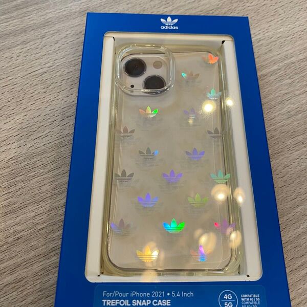 adidas iPhone 13 mini用 5.4 スマホケース ホログラム