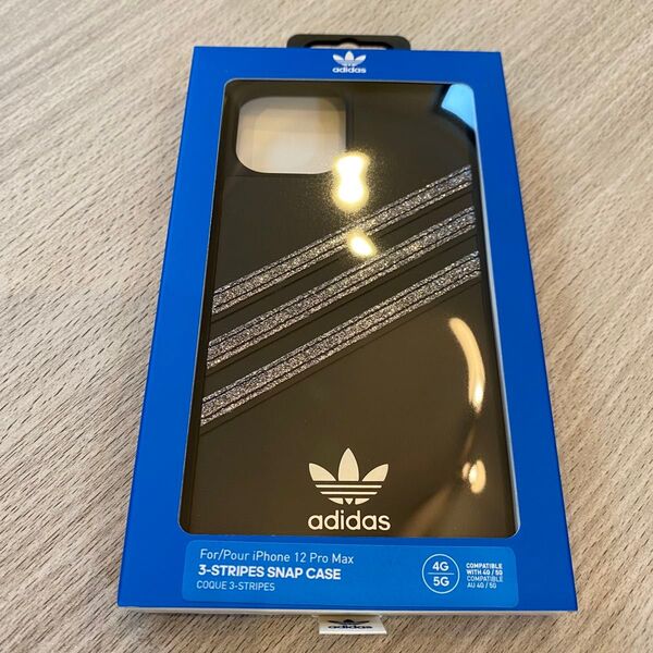 adidas アディダス iPhone12ProMAX ブラック カバー ケース