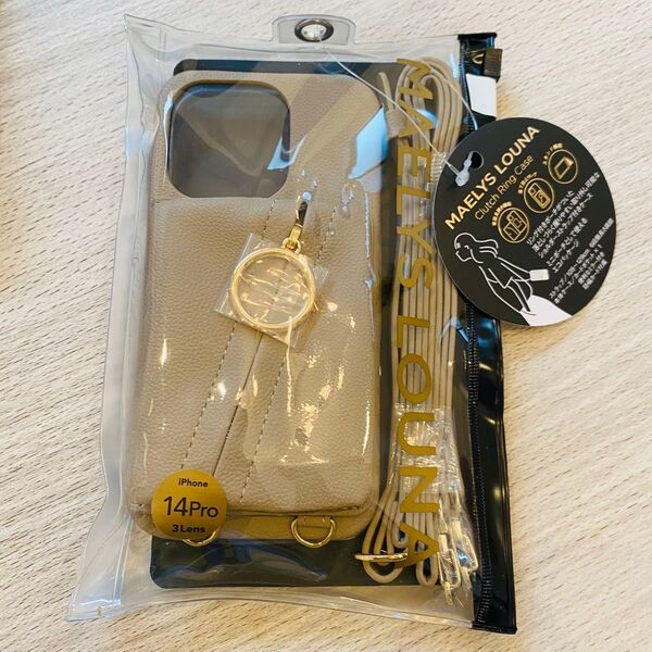 iPhone14 pro マエリスルーナ ベージュ iPhoneケース