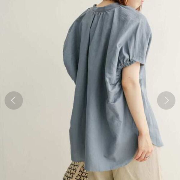 URBAN RESEARCH DOORSアーバンリサーチドアーズギャザースリーブスキッパーブラウス