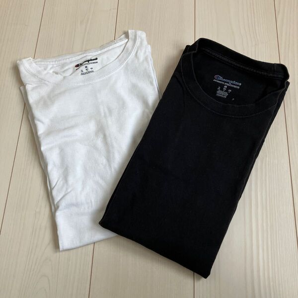 Champion Tシャツ Mサイズ ホワイト ブラック セット 無地綿100