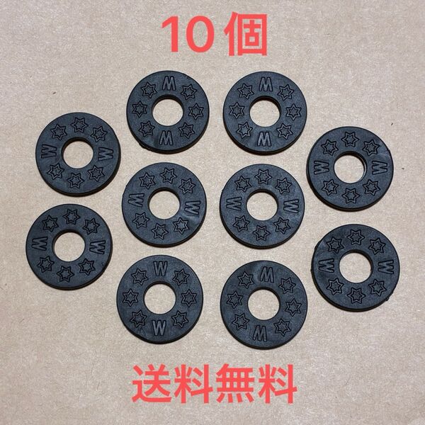 送料無料◆ギター ストラップロック 10個 ストラップラバー◆黒