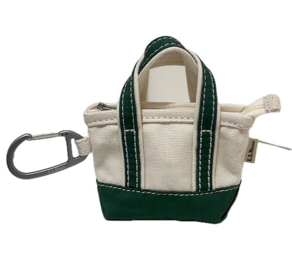 L.L.Bean カラビナ 付き ボートアンドトート ミニ ポーチ Green トートバッグ エルエルビーン
