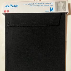新品!ユニクロ エアリズム UVカットハイネックT(ノースリーブ) Mサイズ 黒