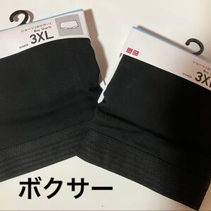 新品!ユニクロ ショーツ(ボクサー) レディース 3XLサイズ ブラック 2枚セット