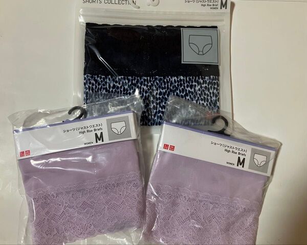 新品!ユニクロ ショーツ(ジャストウエスト) Mサイズ 3枚セット