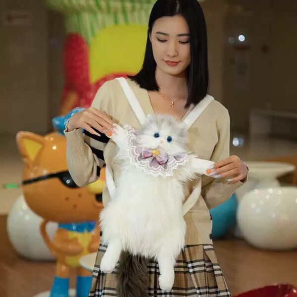 【SNSで話題】ぬいぐるみバッグ リアル 猫 かわいいねこぬいぐるみリュック
