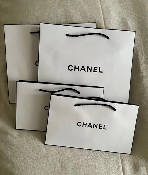 CHANELシャネル ショップ袋 ショッパー 紙袋 白 4枚セット