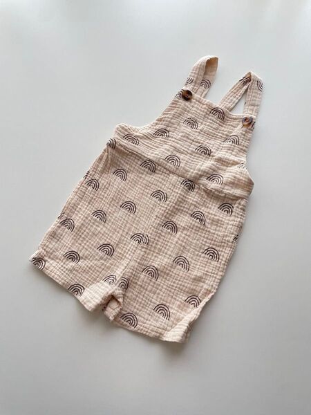 オーバーオール ロンパース サロペット 18-24mサイズ キッズ ガーゼ ベビー