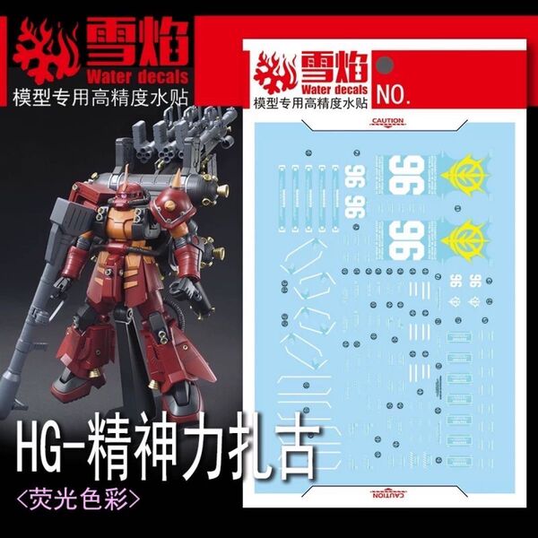 HG 1/144 高機動型ザク“サイコ・ザク専用水転写式デカール