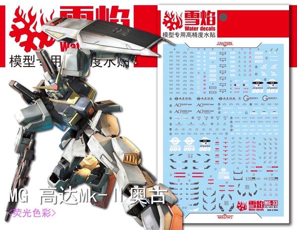 MG 1/100 ガンダムMk-2 Ver.2.0(エゥーゴ)専用水転写式デカール