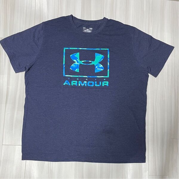 UNDER ARMOURアンダーアーマービッグロゴTシャツUSサイズL身幅約56、着丈約70ユーズド品洗濯済みです。