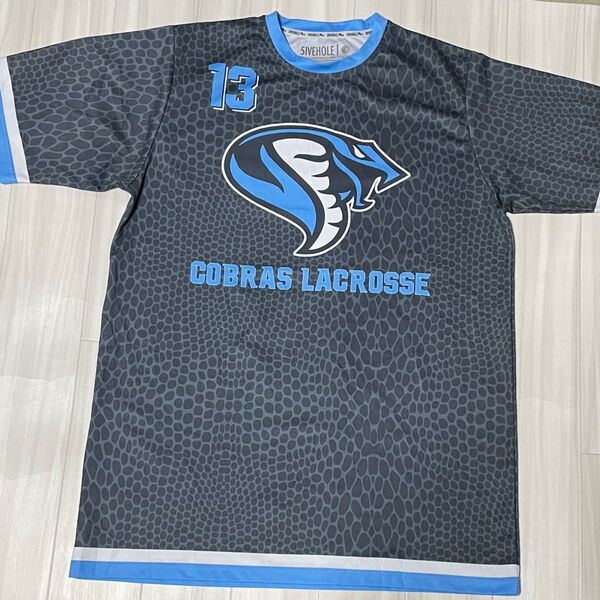 アメリカ直輸入COBRAS LACROSSEゲームシャツUSサイズL身幅約57、着丈約78ユーズド品洗濯済。全体的に綺麗な美品です