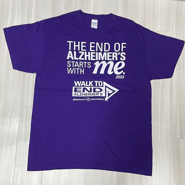 アメリカ直輸入両面プリントチャリティーTシャツUSサイズL身幅約53、着丈約71ユーズド品洗濯済み。プリント部分他全体的に綺麗です