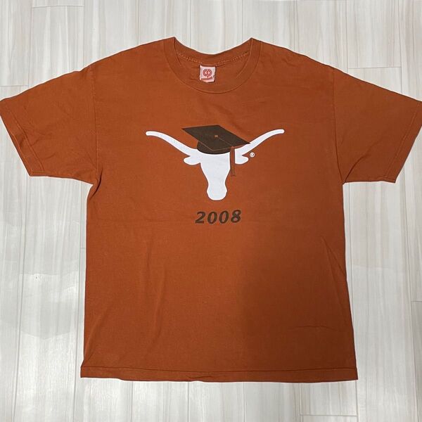アメリカ直輸入テキサス州立大カレッジTシャツUSサイズL身幅約54、着丈約71ユーズド品洗濯済みです。