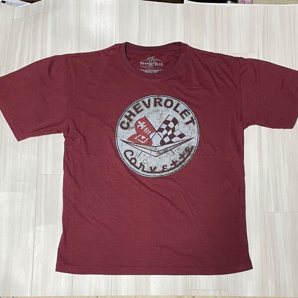 アメリカ直輸入シボレーコルベットビンテージロゴTシャツUSサイズL身幅約55、着丈約70ユーズド品洗濯済みです。アメ車ファンの方に