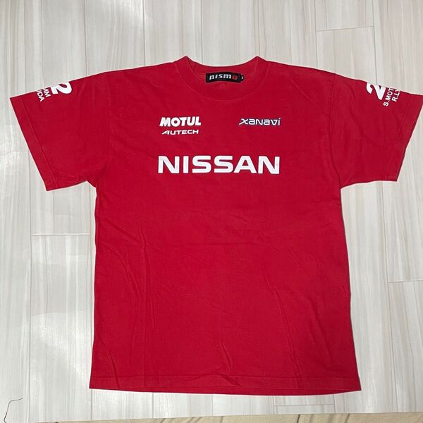 NISMO MOTUL XANAVI 日産TシャツM身幅約49、着丈約64、ユーズド品洗濯済み。プリント部分綺麗です。一点物です。