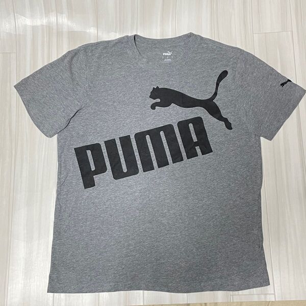 アメリカ直輸入PUMAプーマビッグロゴプリントTシャツUSサイズL身幅約55、着丈約70ユーズド品洗濯済み。プリント部分綺麗です。