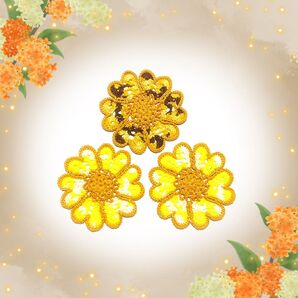 デイジーコースター 3枚 ドイリー 手編み 毛糸 ハンドメイド 花 ミニドイリー レース編み レース糸 編み物