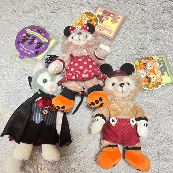 ハロウィン ぬいぐるみバッジ ダッフィー フレンズ リーナベル シェリーメイ クッキーアン ジェラトーニ ミッキー ミニー