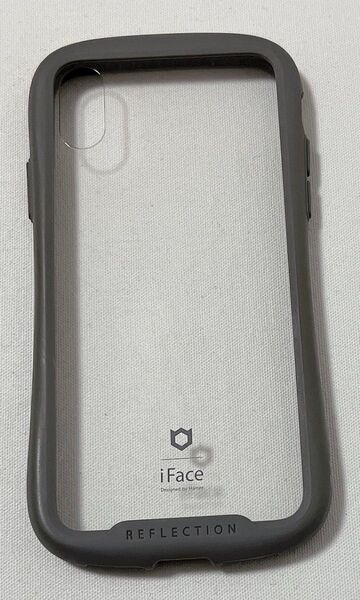 iFace Reflection iPhone XS/X ケース クリア 強化ガラス (グレー)