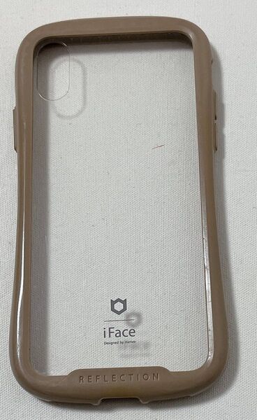 iFace Reflection iPhone XS/X ケース クリア 強化ガラス (ベージュ)